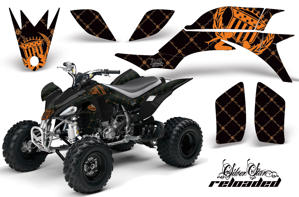 Yamaha YFZ450 04-08 Graphics Reloaded OrangeBlackBG